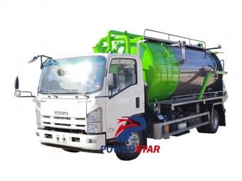 Isuzu 7 cbm vacuum tanker truck