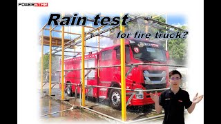 Essai de pluie pour les camions de pompiers ISUZU GIGA Foam/Water Rescue Vehicle