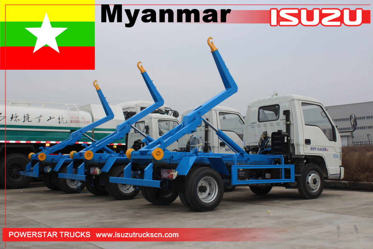 myanmar - 3 unités camion à ordures camion à ordures foton