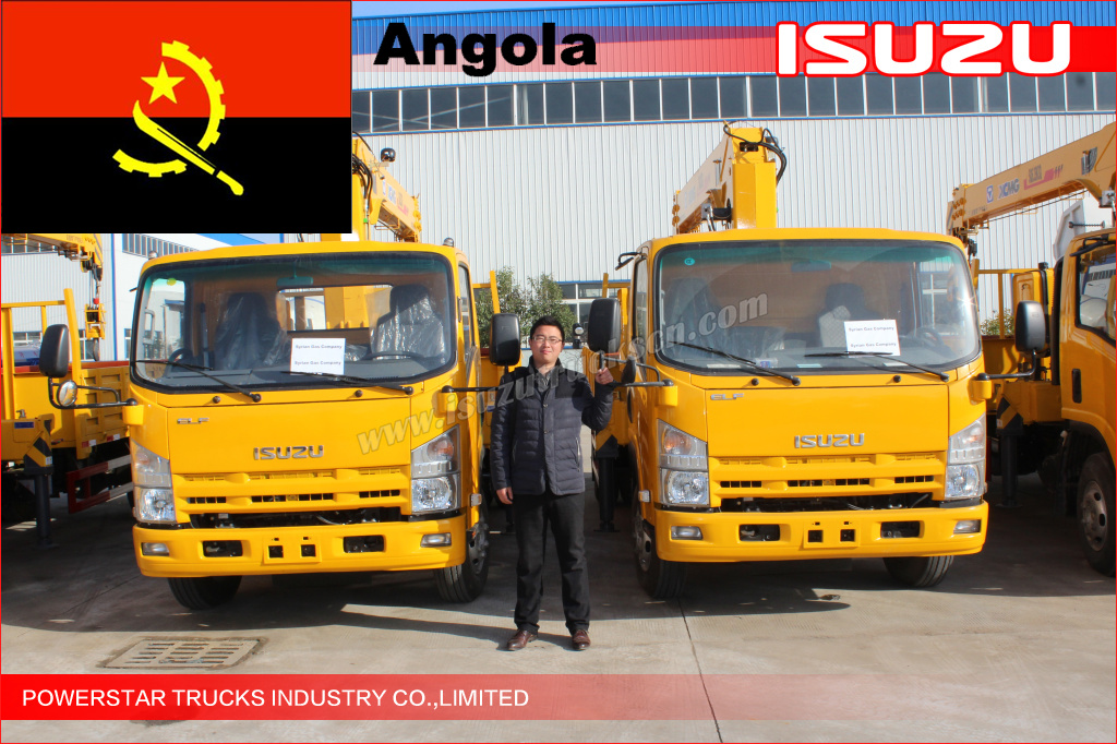 Camion-grue ELF livraison en Angola