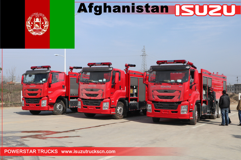 Afghanistan - 3 unités de camions de pompiers giga isuzu