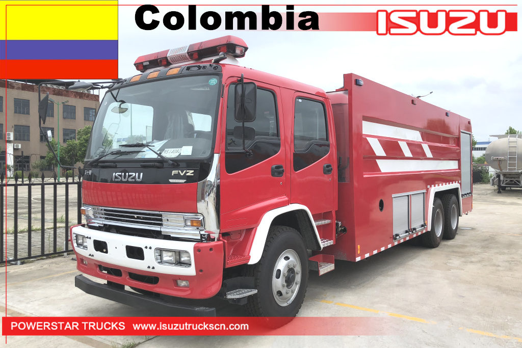 colombia - 1 unité de camion de pompier d'eau isuzu