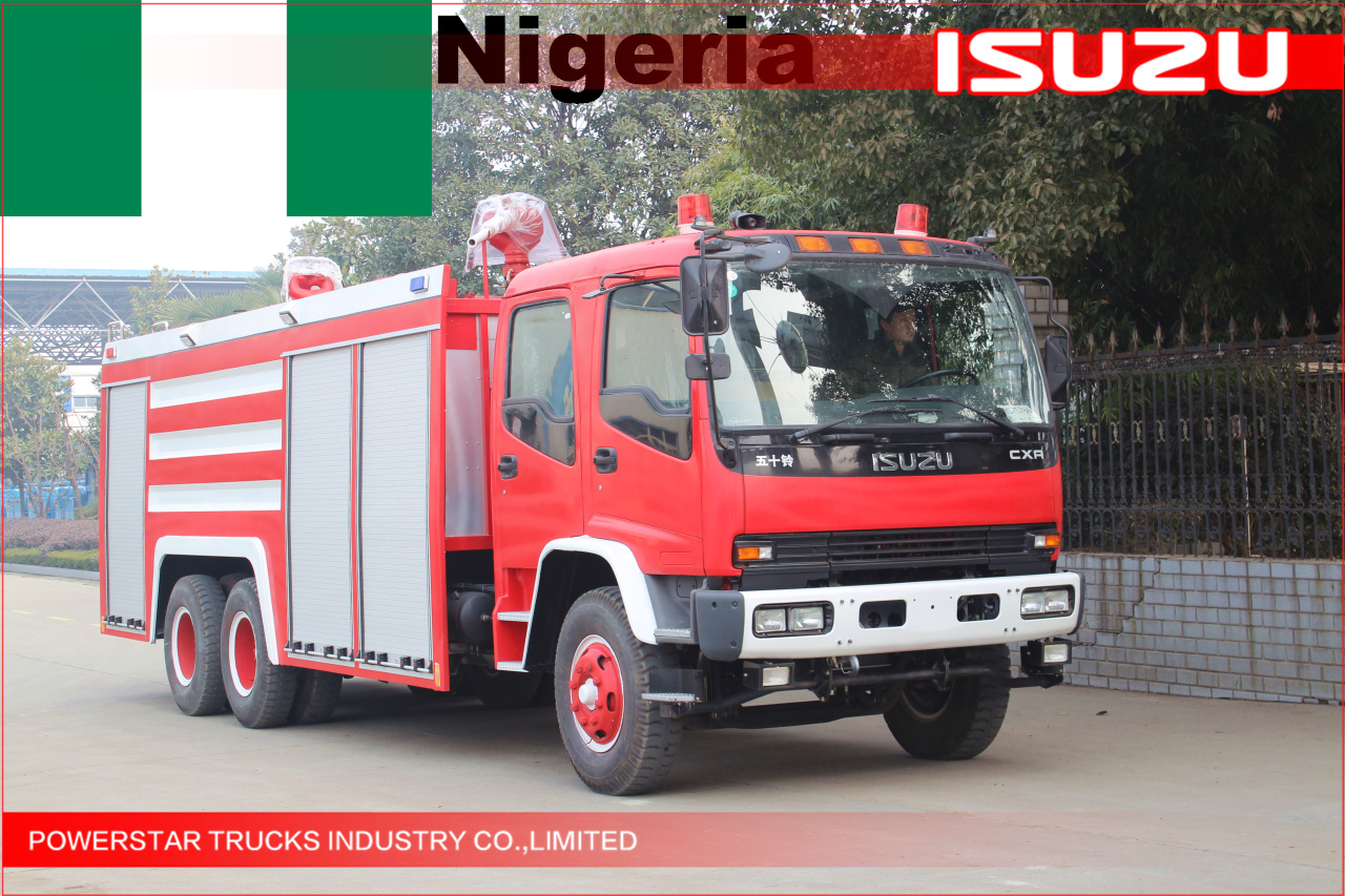 Camion de pompier 3untis lourd en mousse d'isuzu pour le nigeria