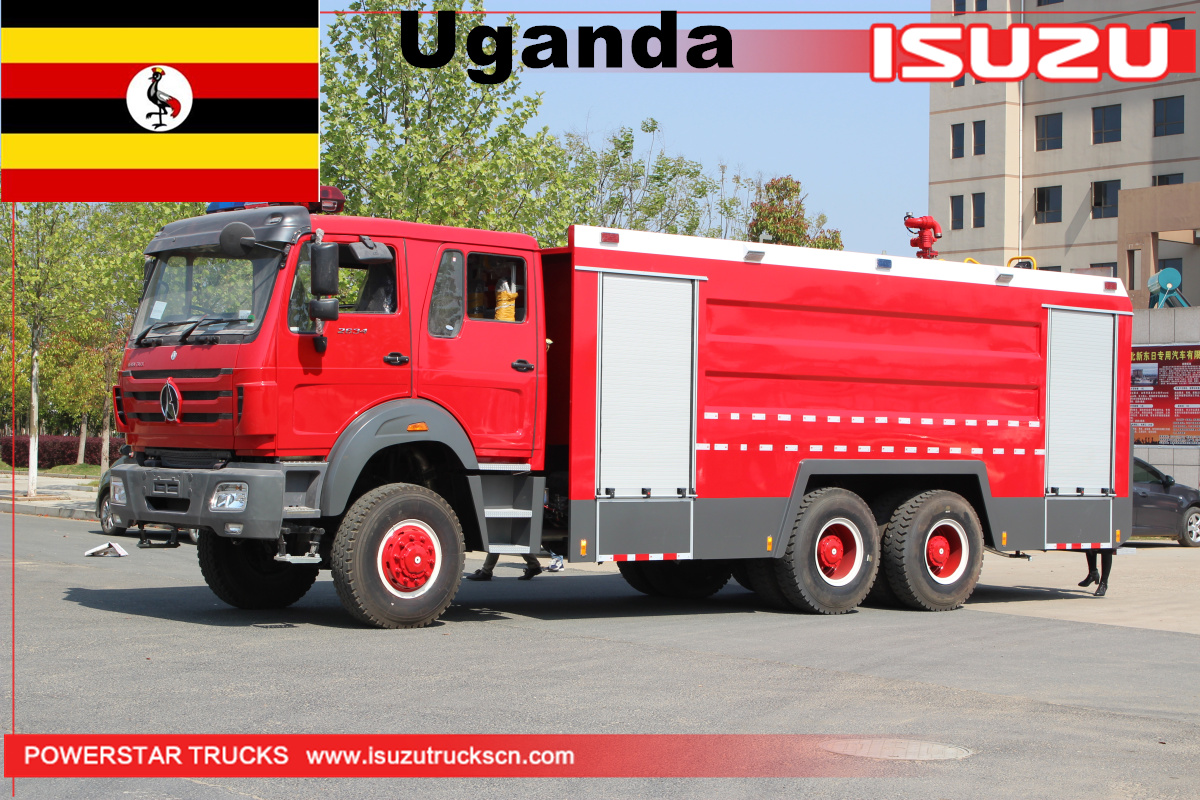 ouganda - 1 unité de camions de pompiers en mousse à eau beiben