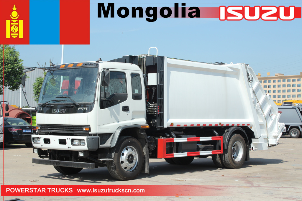 Mongolie - Camion à ordures compressé ISUZU FVR 1 unité
