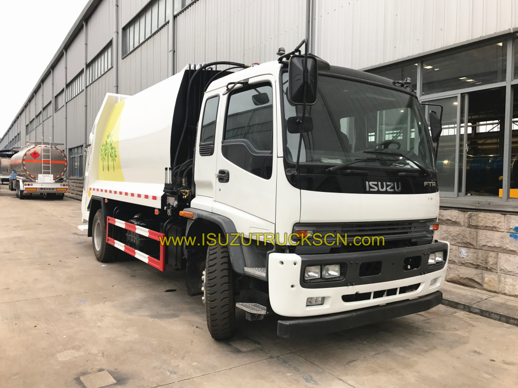 camion du compacteur d’ordures ISUZU FTR de 12CBM pour l’exportation