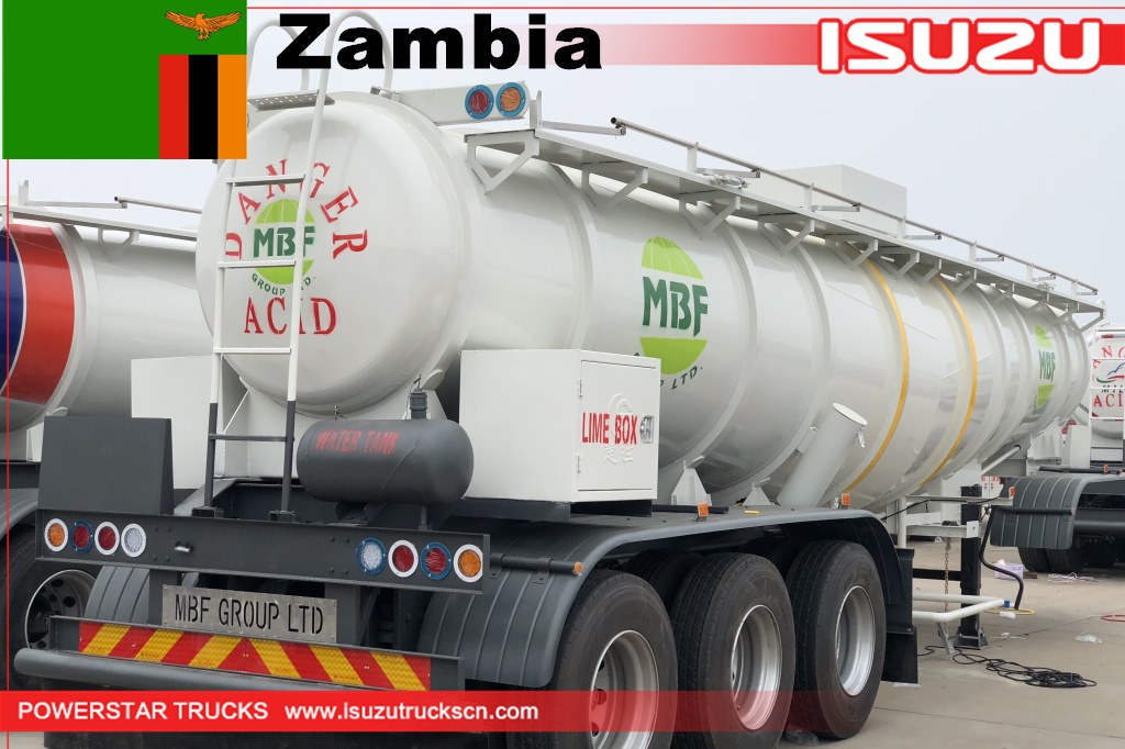 zambia mbf group - 8 unités de remorque à réservoir d'acide