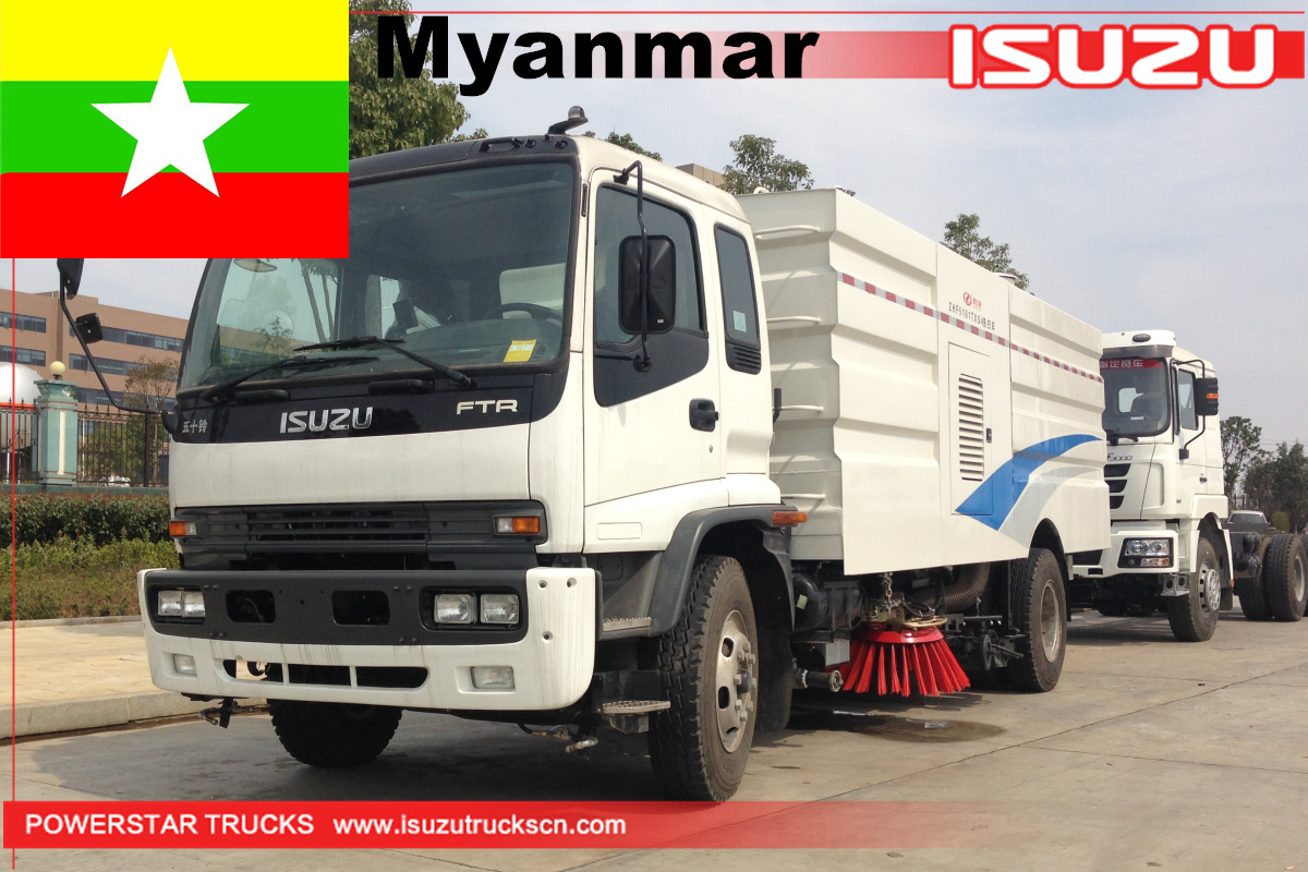 myanmar - 1 unité isuzu ftr balayeuse et laveuse