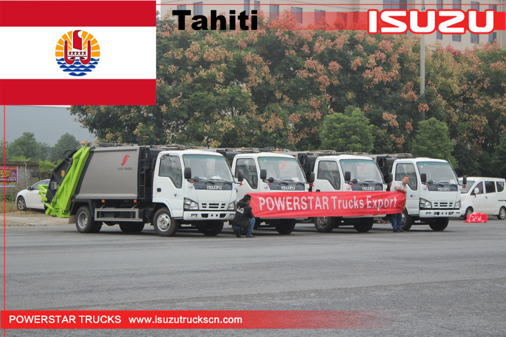 Tahiti - 4 unités ISUZU Camion compacteur de déchets

