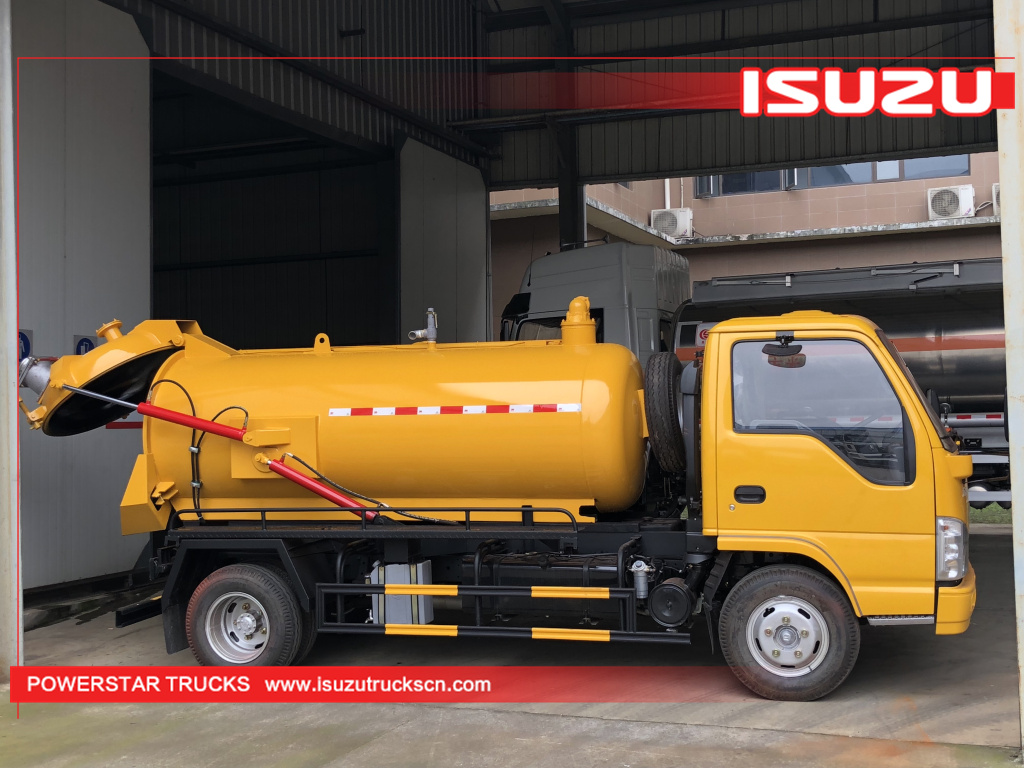 Tout nouveau camion d'aspiration des eaux usées 4 000L ISUZU (citerne sous vide) à vendre