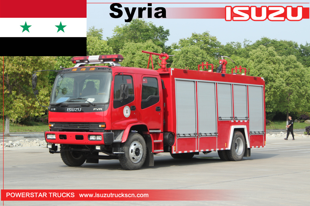 Syrie - 1 unité ISUZU FVR Form Powder Fire Engine
