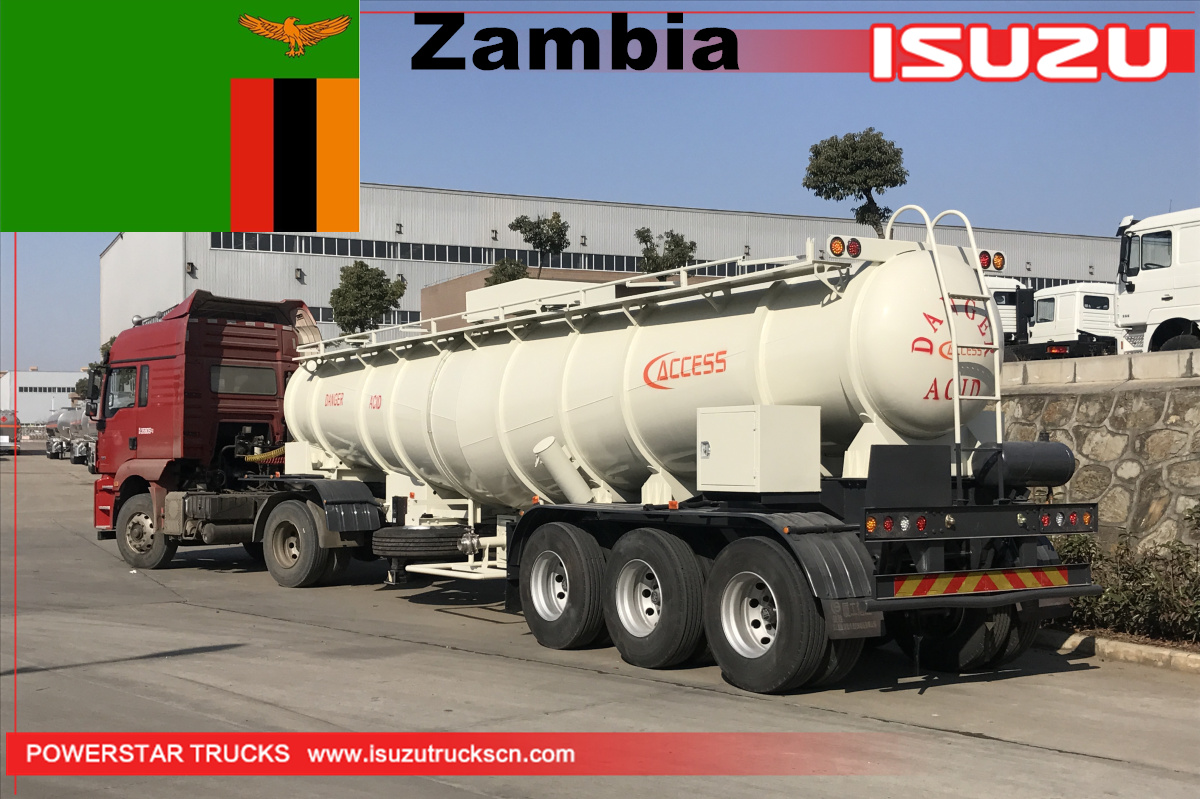 zambie - 20 unités de remorque-citerne d'acide sulfurique