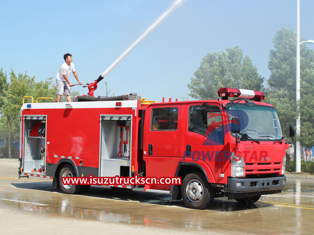 Qu'est-ce qu'un camion de pompiers à eau Isuzu ?
        