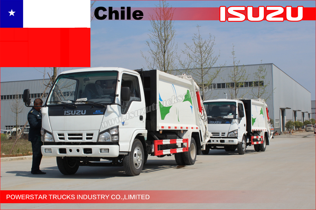 Camion à ordures compacteur pour le Chili 