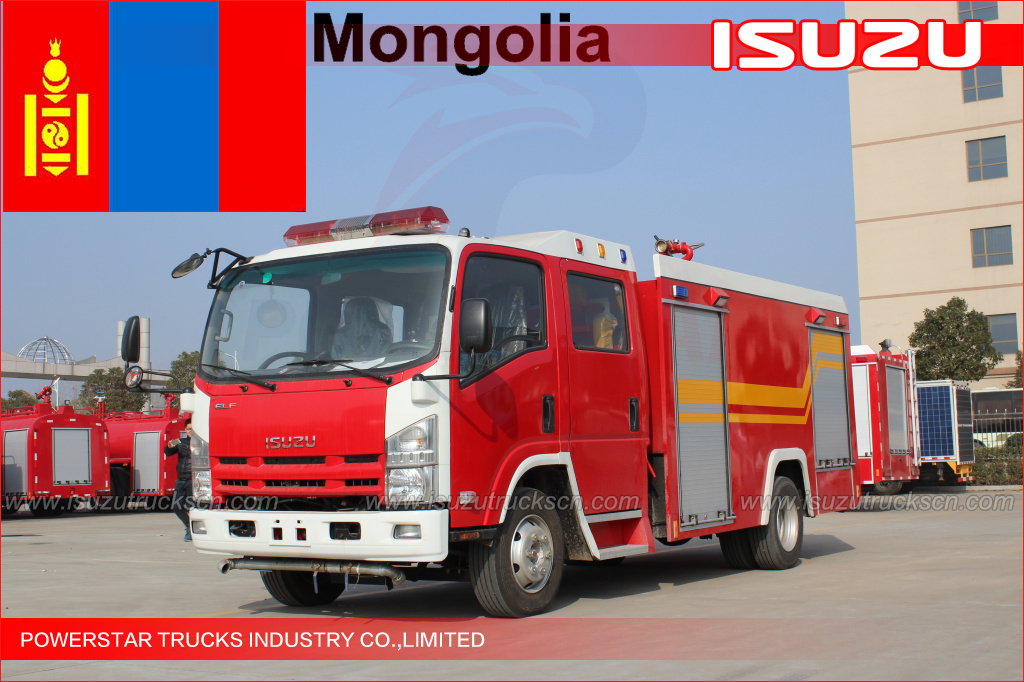 Camion de pompier de ELF eau NPR en Mongolie