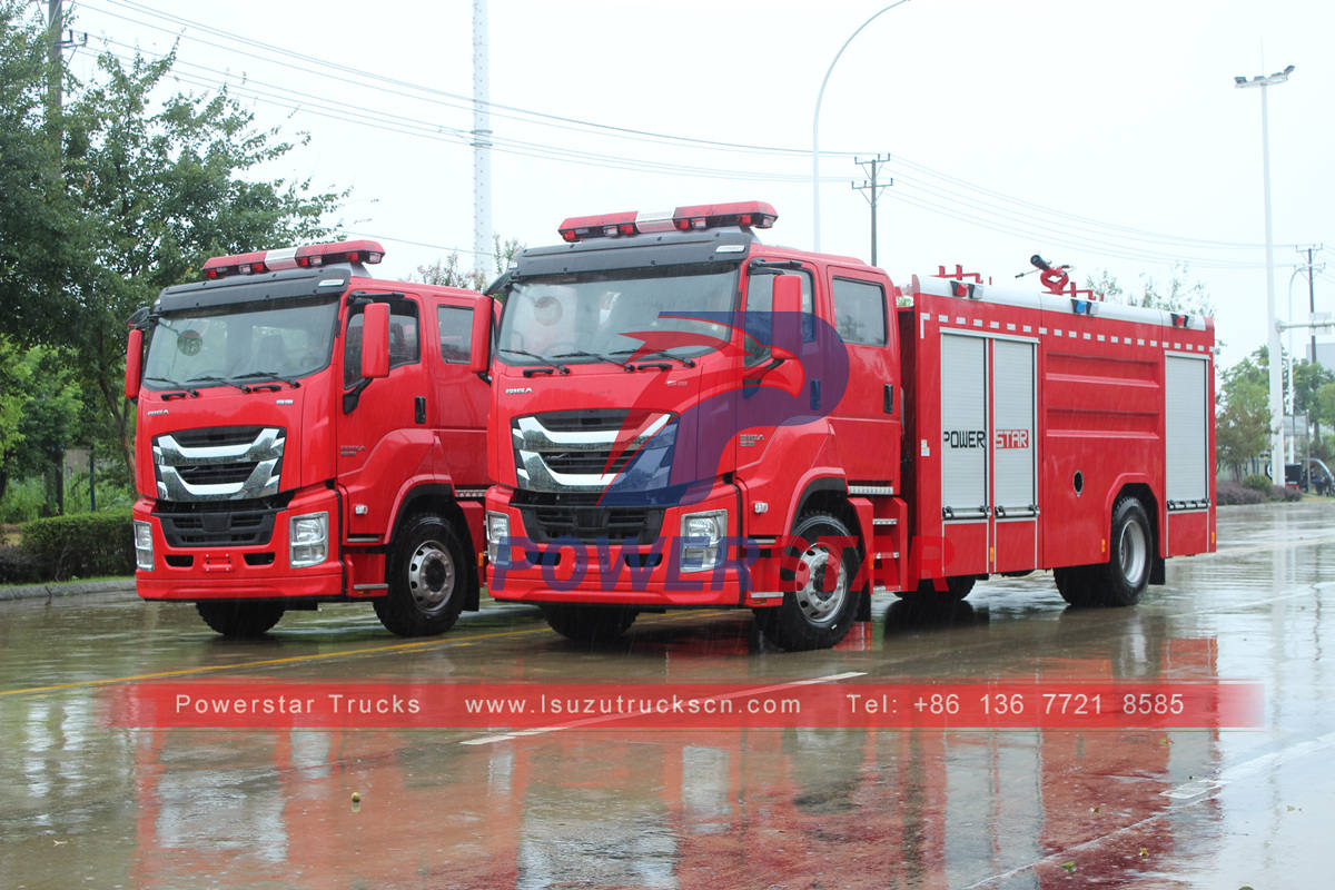 Camions de pompiers ISUZU GIGA 6 roues exportés aux Philippines
