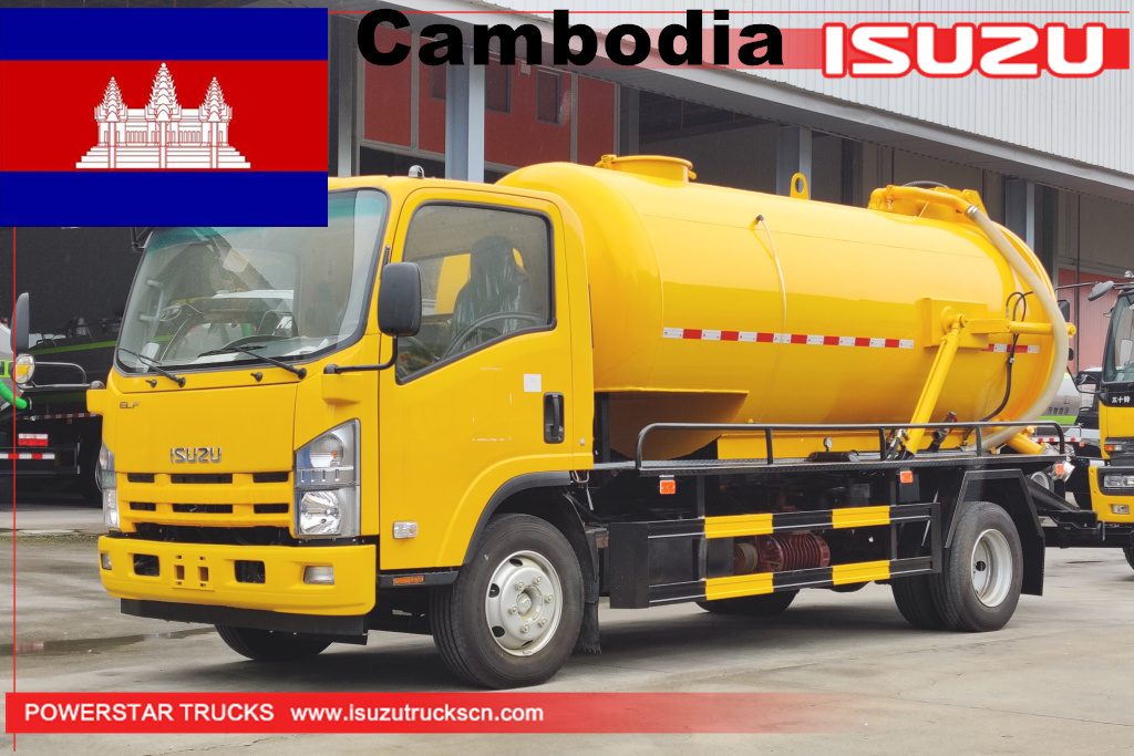 Cambodge - 1 unité ISUZU ELF Camion-citerne sous vide
