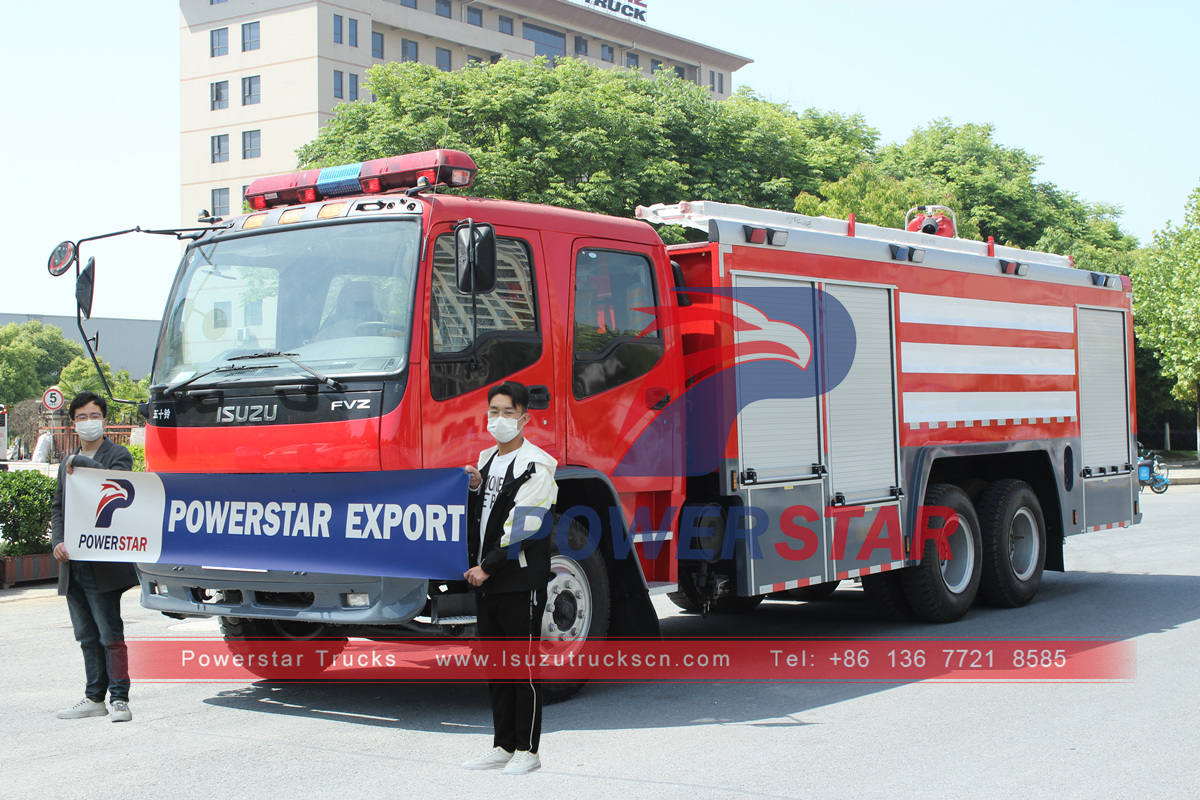 Camion de lutte contre l'incendie ISUZU FVZ personnalisé pour les Philippines