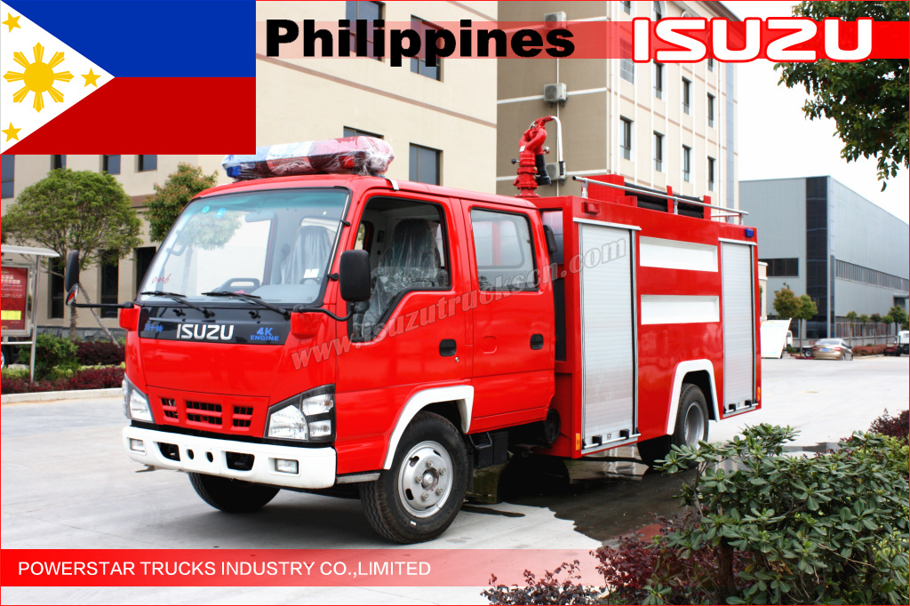 Livraison de véhicule de sauvetage 1unit Isuzu NKR77 incendie aux Philippines