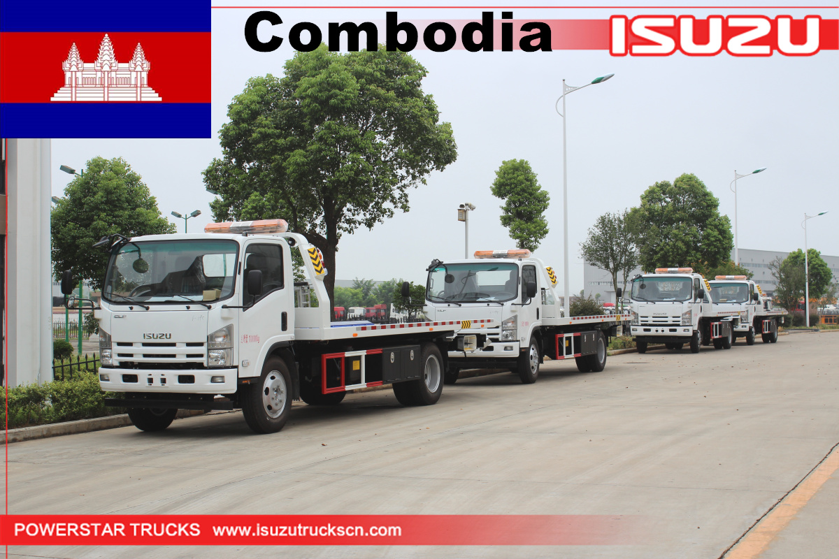 combodia - 4 unités de remorquage dépanneuse camion isuzu