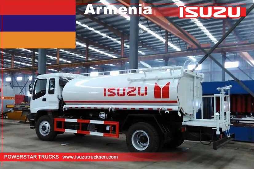Arménie - 1 unité eau Bowser réservoir camion isuzu