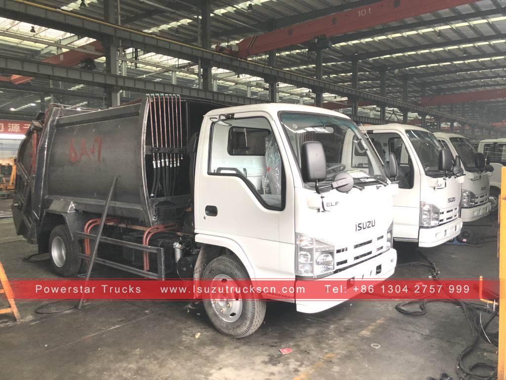 philippines 10 unités 5cbm compacteur de déchets camion isuzu