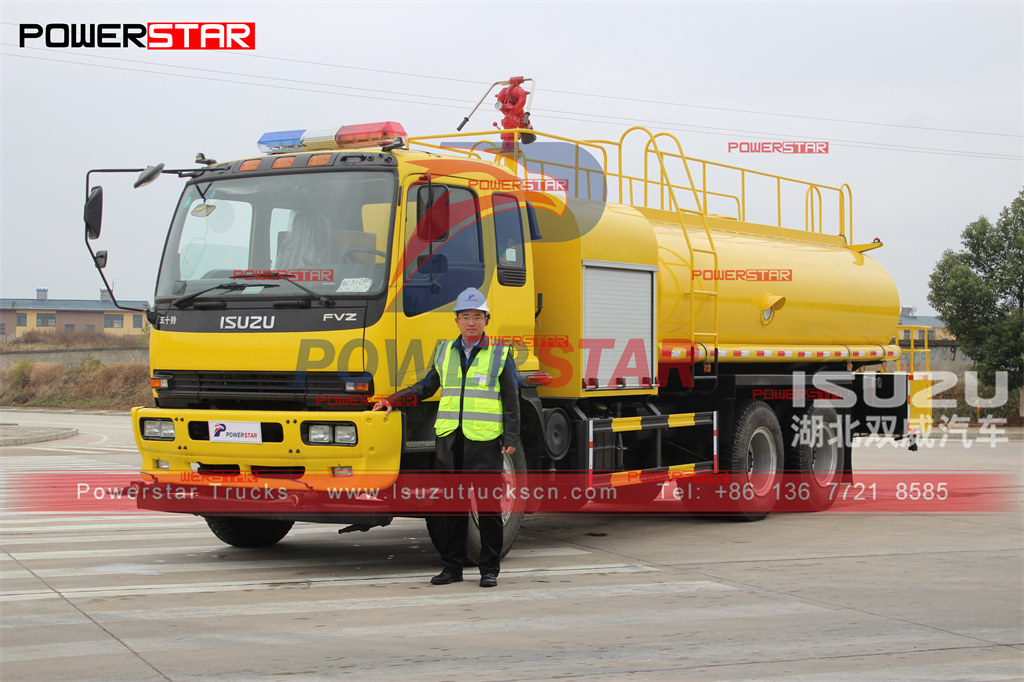 ISUZU 16cbm camion de lutte contre l'incendie du réservoir d'eau export Philippines Manille
