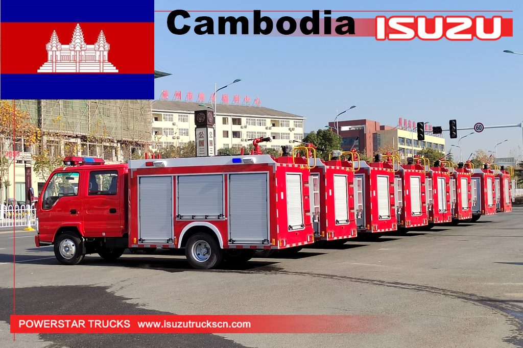 Cambodge - 8 unités ISUZU Water Fire Engine Truck
