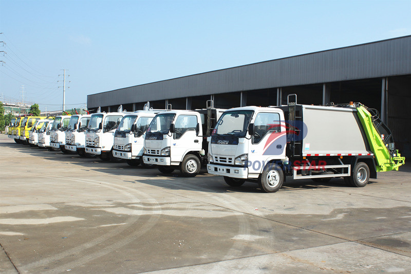 angola - 4 unité 6cbm isuzu camions compacteur de déchets