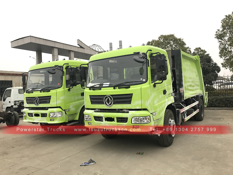 powerstar marque conduite à droite 10tons compresser camion à ordures pour l'afrique