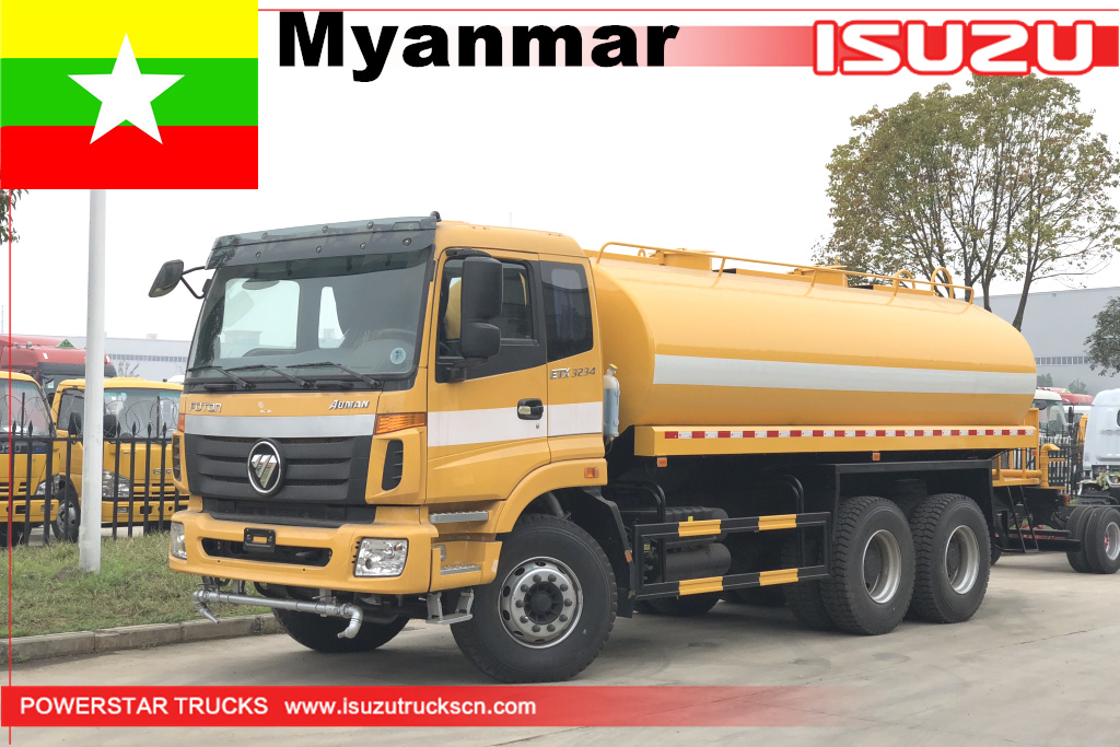 myanmar - 4 unités de camions de Bowser d'eau de foton