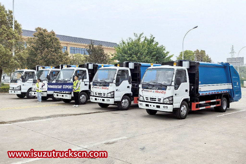 5 unités Isuzu NKR 8cbm compacteur de déchets camion exportation Philippines