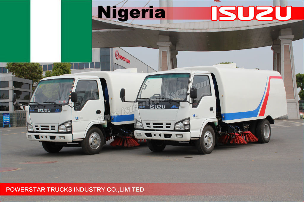 Camion de balayeuse de route pour le Nigeria Lagos 